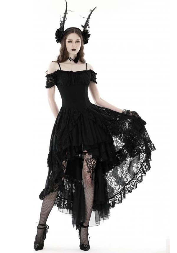 The Enchanting Fae Lace Dovetail Evening Dress