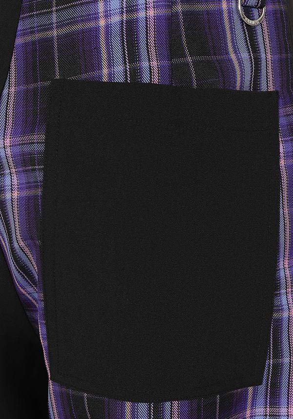 Banned Alternative Babylon Purple/Black Wide-Leg Punk Style Pants