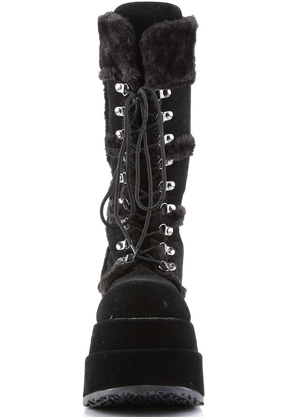 BEAR-202 Black Gothic Punk Stacked Platform Boots for Preorder