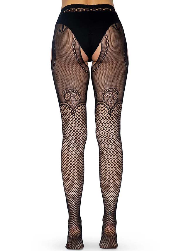 Leg Avenue's Black Jess Duchess Suspender Stockings - Elegant and Alluring