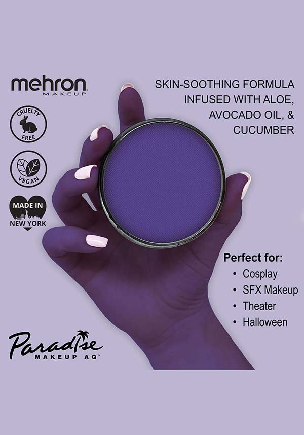 Mehron's Premium Water-Based Violet Paradise Makeup AQ for Face & Body