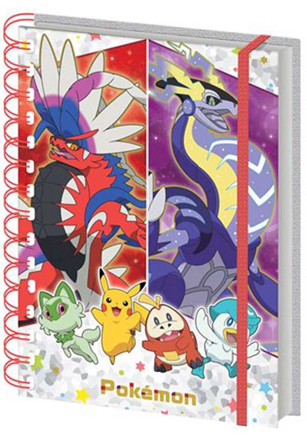 Official Licensed Pokémon Scarlet & Violet Themed A5 Notebook for Pokémon Adventure Recording
