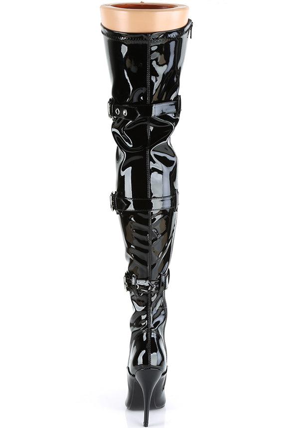 SEDUCE-3028 Black Patent Pre-ordered Thigh High Fashion Boots
