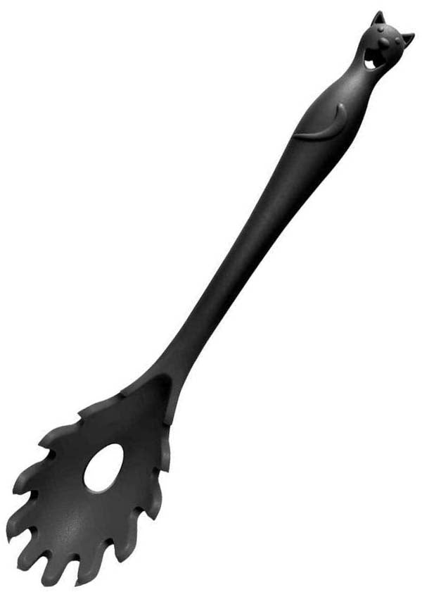 Black Cat Design Kitchen Pasta Spoon - A Must - Have Cooking Utensil