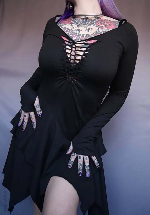 Bellatrix Witchy Style Ultra - Soft Mini Dress for Cozy Wear