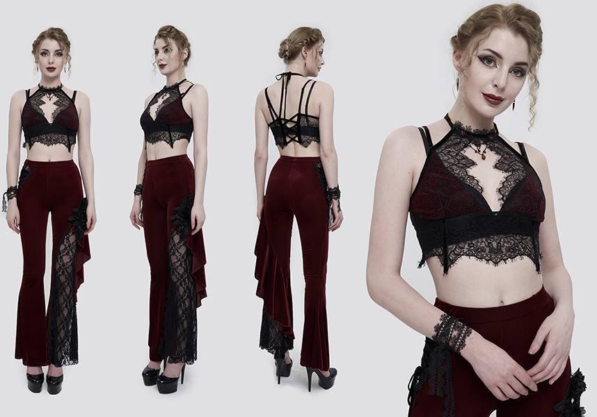 Scarlet Aura Gothic Lace Top for Seduction