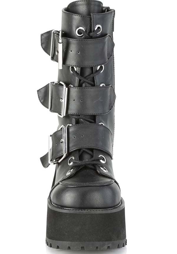 PREORDER: Black RANGER-308 Platform Lace-Up Ankle Boots