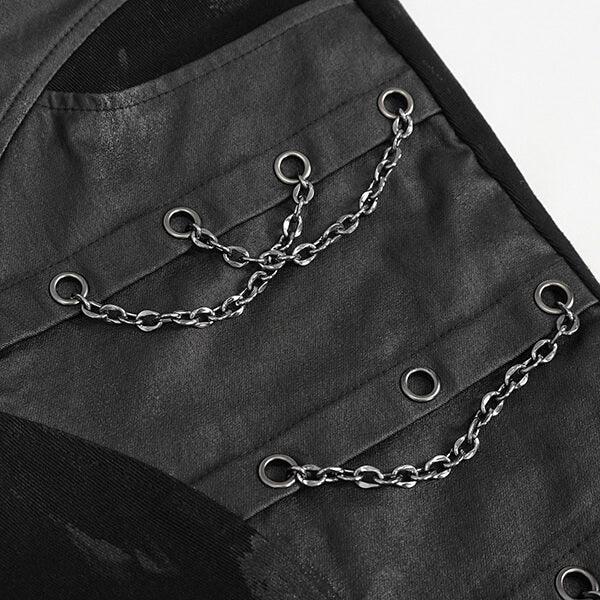 Devil Fashion's Lazarus Edgy Chain Pants for Punk Style Lovers