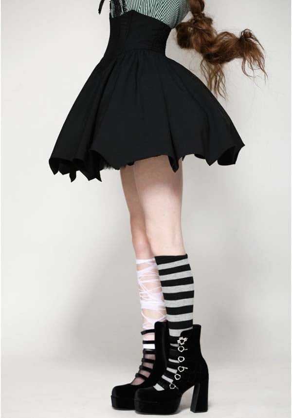 Gothic-Style High Waisted Batwing Skirt for a Dramatic Look