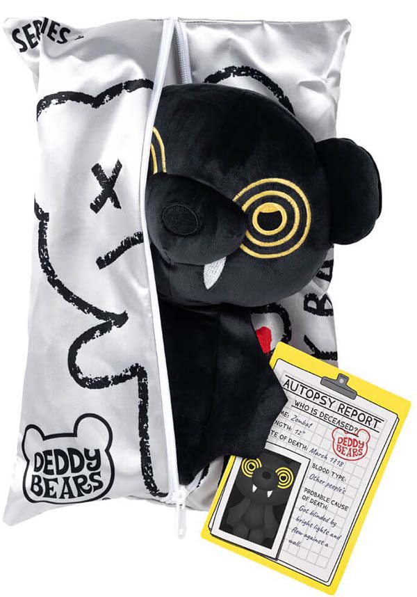 Zombat Deddy Bear Body Bag Plush Toy - Ideal Collectible for Tweens and Horror Enthusiasts