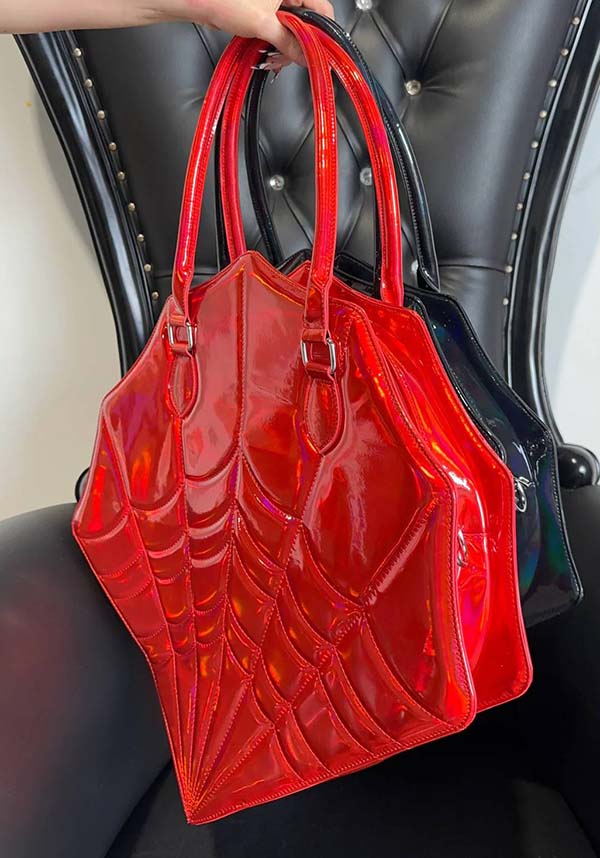 Red - Accented Black Widow Stylish Handbag