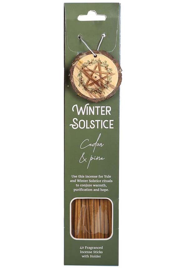 Exquisite Winter Solstice Incense Stick Gift Set with Wooden Holder