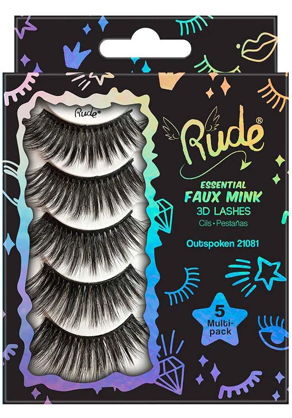 Outspoken Brand Faux Mink 3D Eyelashes - 5 Piece Multi - Pack for a Flirty Look