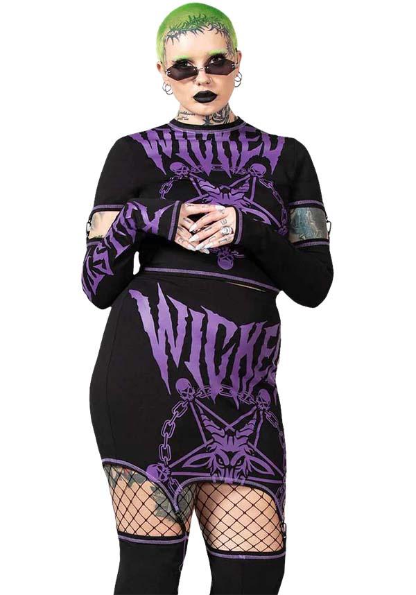 Martyr Brand Suspender Skirt with Detachable Flared Leg Warmers