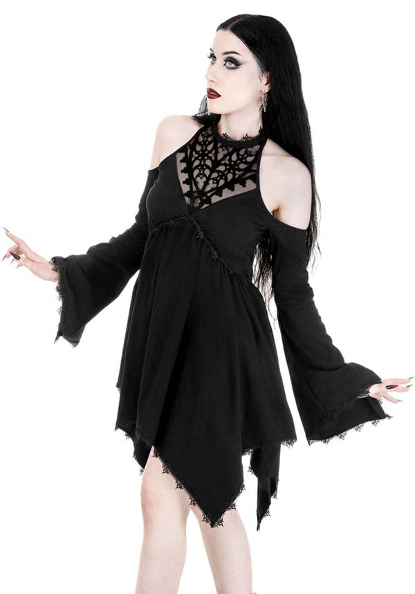 Restyle's Enchanting Gothic Adolere Mini Dress for Dark Romance Lovers