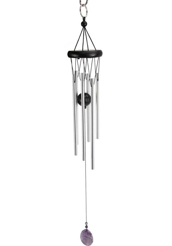 Amethyst Crystal Wind Chime - A Gothic Ornament for Good Luck and Positive Energy