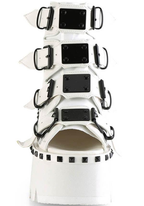 PREORDER! ASHES-70 White Platform Sandals with Studded Design