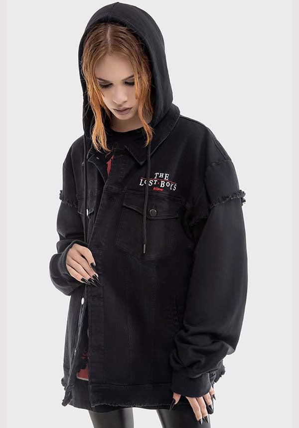 All The Vampires Licensed Lost Boys Denim Shacket Jacket
