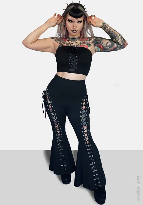 Alice Lace Up Style Women's Flare Pants - The Ultimate Comfort and Versatility