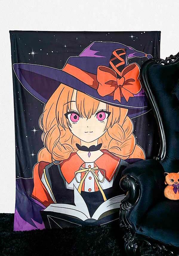 Magical Purple Academia Witch Tapestry by Beserk Crypt