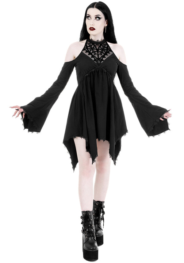 Restyle's Enchanting Gothic Adolere Mini Dress for Dark Romance Lovers