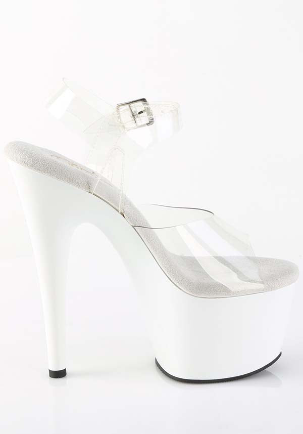 ADORE-708 White Platform Heels for Women - Pre-Order Available