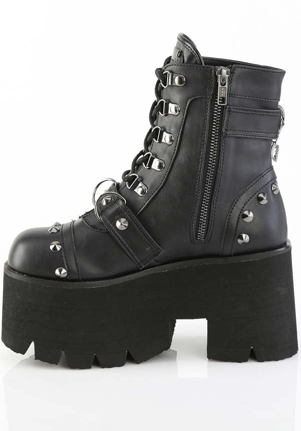 Black ASHES - 52 Platform Boots [Pre - order]