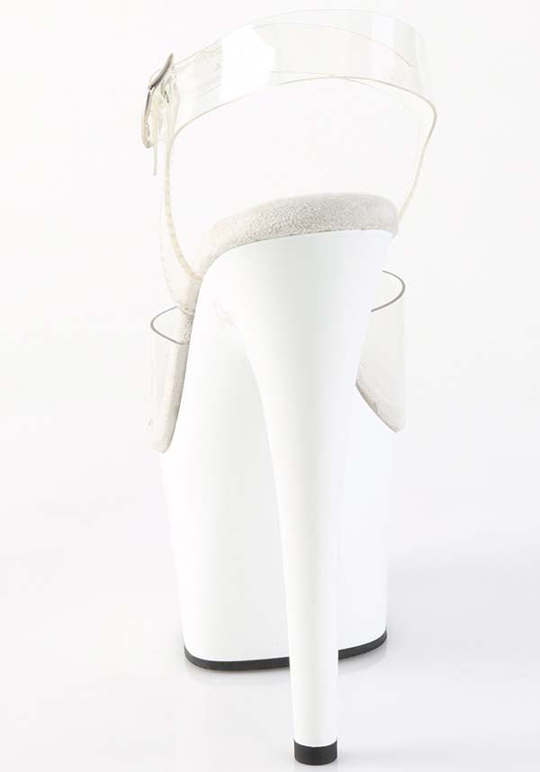 ADORE-708 White Platform Heels for Women - Pre-Order Available