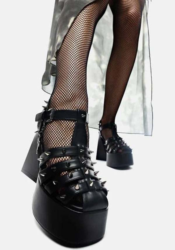 Angel Mist Black Platform High Heel Shoes for Fashion-Forward Women