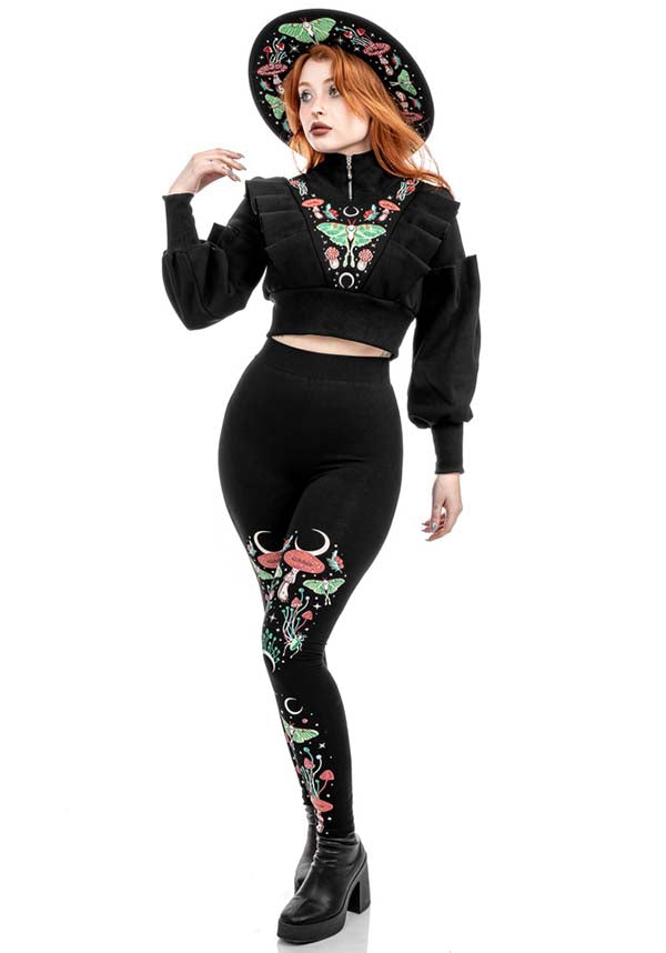 Stylish Restyle Autumnal Equinox Cropped Cotton Sweatshirt for Trendy Folks