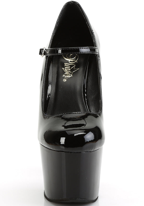 ADORE-787 Platform Heels in Black Patent Finish - Preorder Now