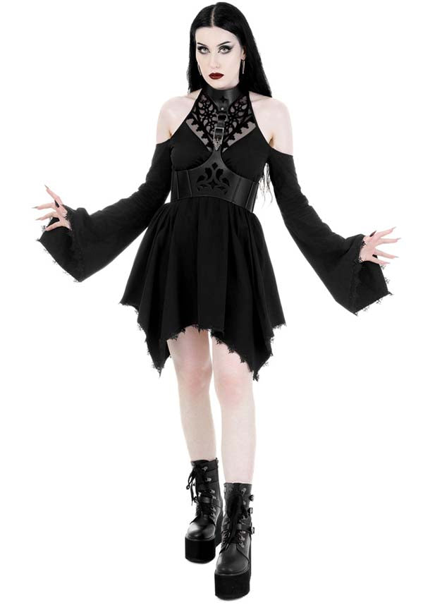 Restyle's Enchanting Gothic Adolere Mini Dress for Dark Romance Lovers