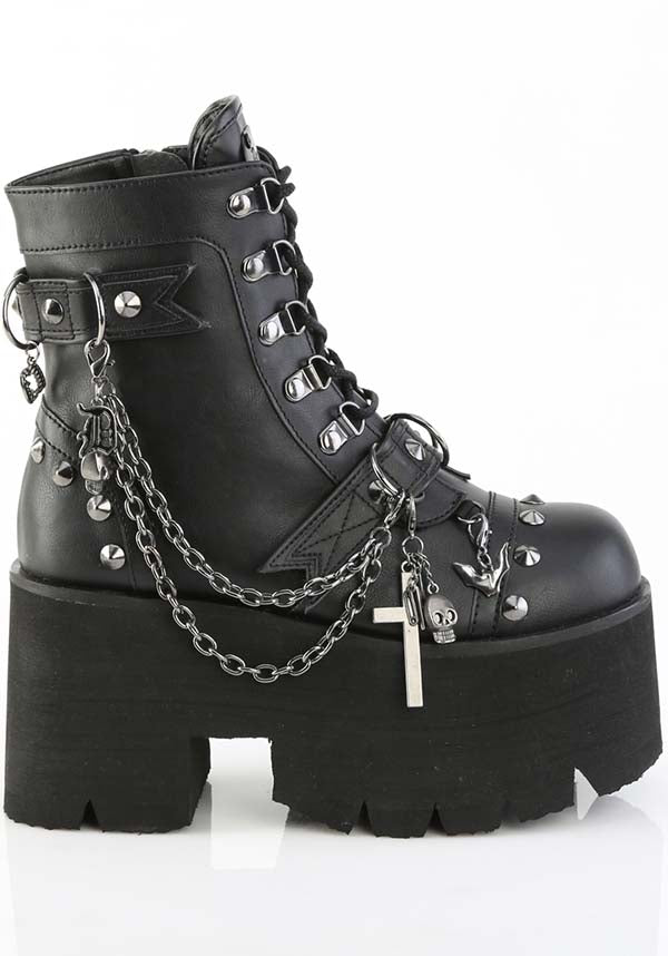 Black ASHES - 52 Platform Boots [Pre - order]