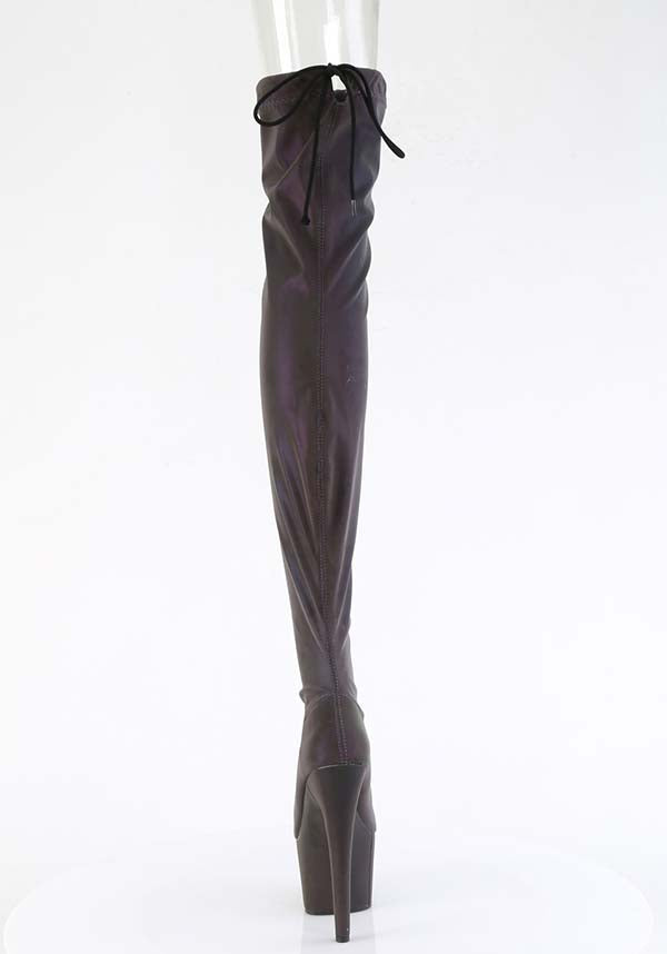 ADORE-3008REFL [Green-Purple] Thigh High Boots - Preorder