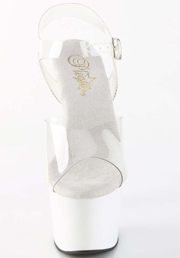 ADORE-708 White Platform Heels for Women - Pre-Order Available