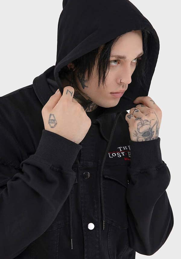 All The Vampires Licensed Lost Boys Denim Shacket Jacket