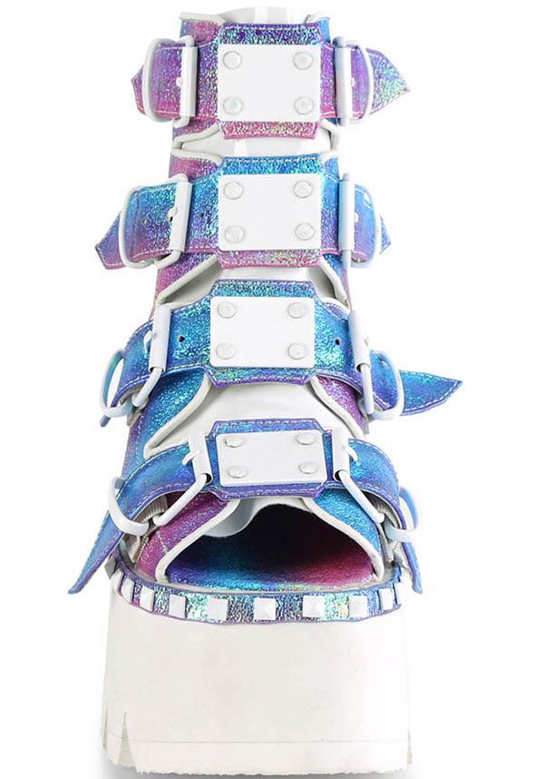 PREORDER: Purple ASHES-70 Platform Sandals with Unique Design