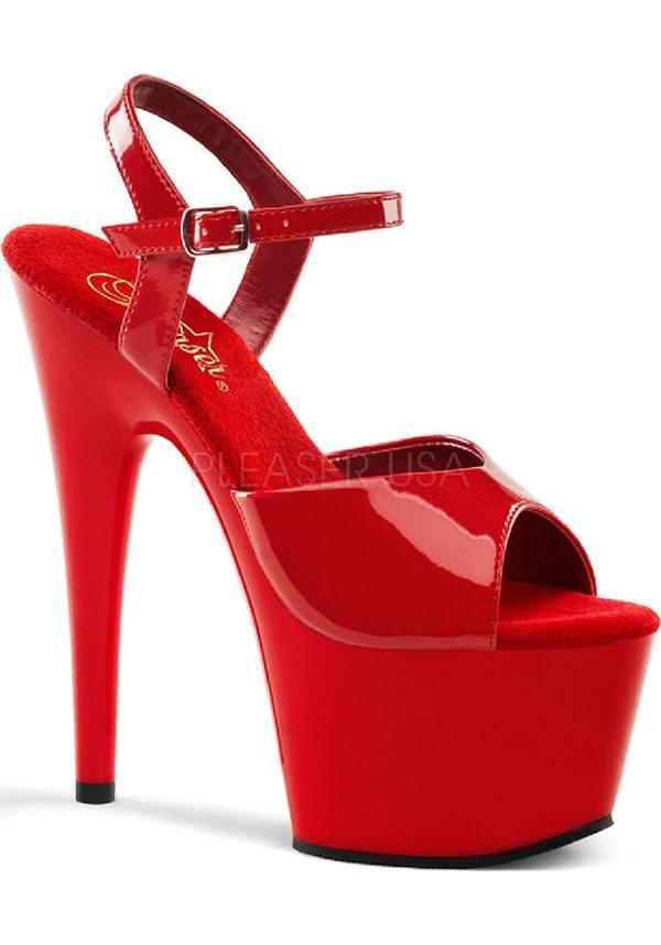 PREORDER: ADORE-709 Red Vegan Platform Heel Sandals