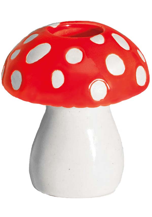 Doiy's Exquisite Ceramic Amanita Mushroom-Shaped Candle Holder