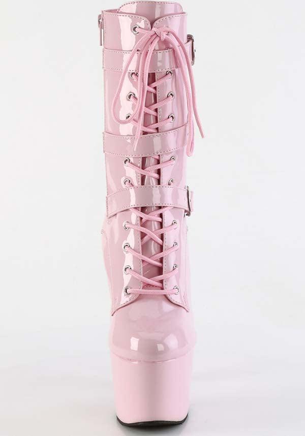 Adore 1043 Platform Boots in Baby Pink Patent Leather [Pre - order]
