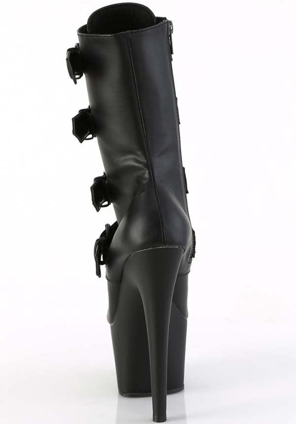 ADORE-1046 Black Vegan Platform Ankle Boots for Women [Pre-Order]