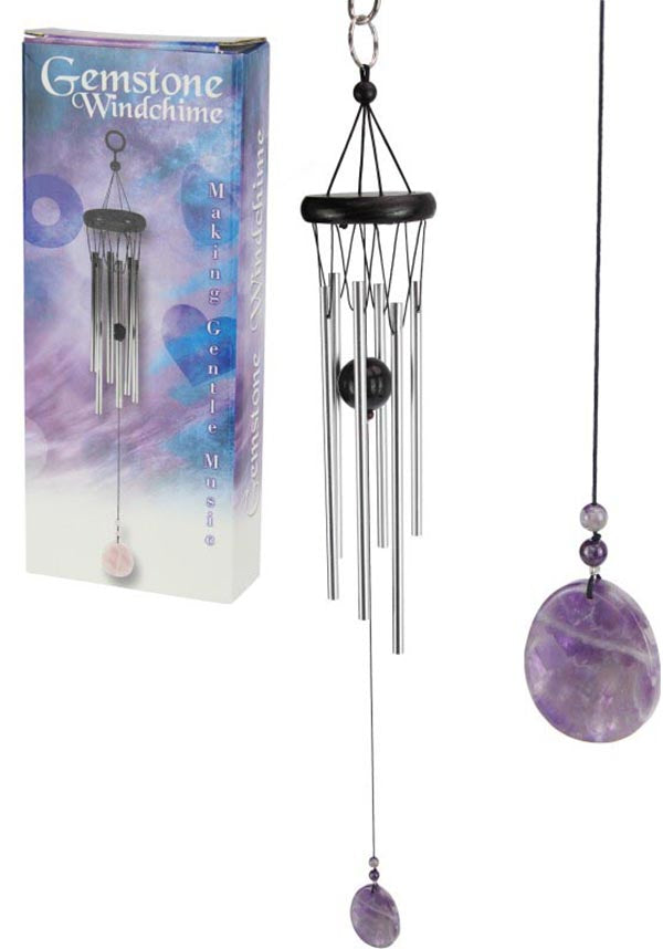Amethyst Crystal Wind Chime - A Gothic Ornament for Good Luck and Positive Energy