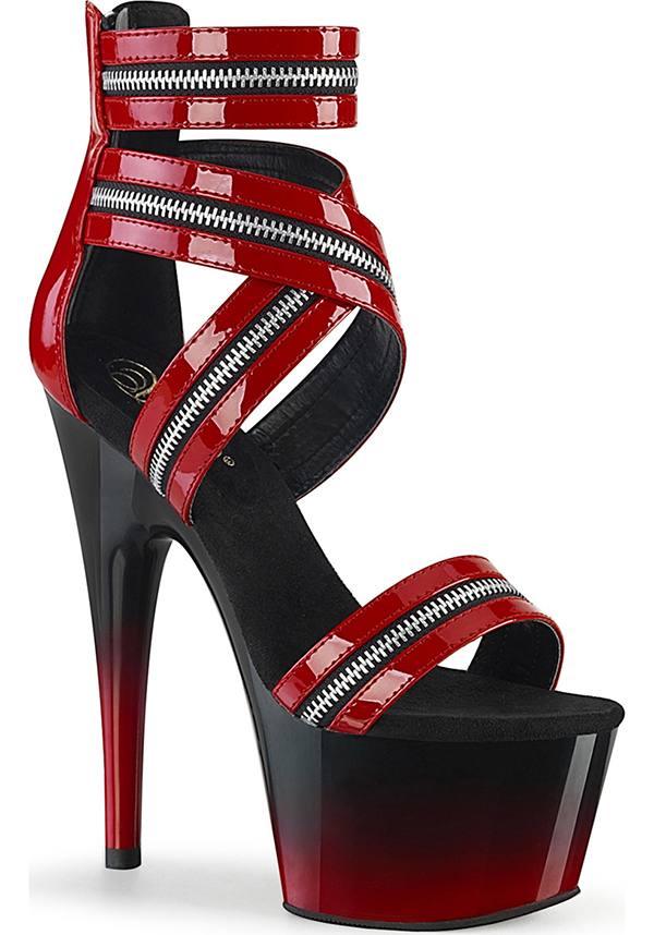 ADORE-766 Two-Tone Black/Red Platform Heels [Preorder]