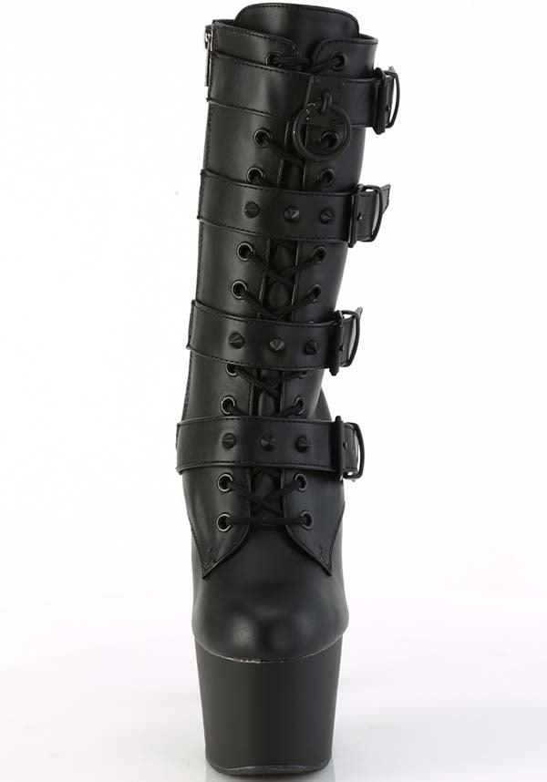 ADORE-1046 Black Vegan Platform Ankle Boots for Women [Pre-Order]