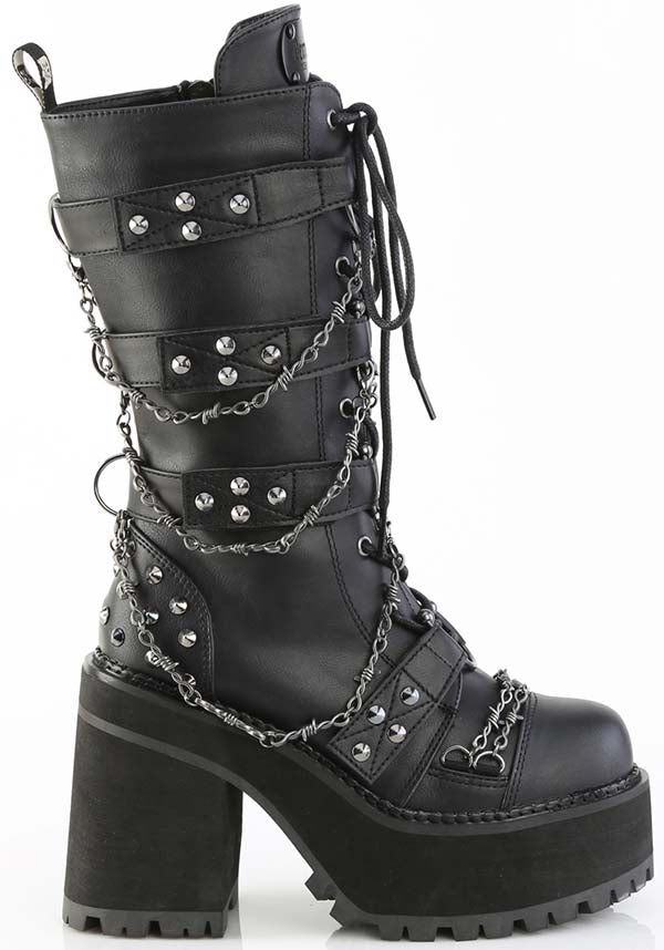 Black Assault-117 Platform Boots | Preorder
