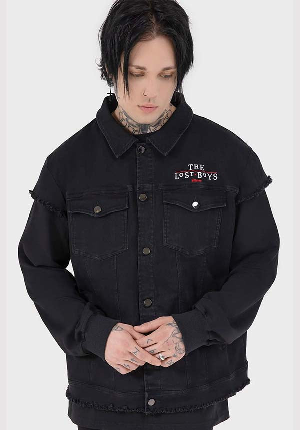 All The Vampires Licensed Lost Boys Denim Shacket Jacket