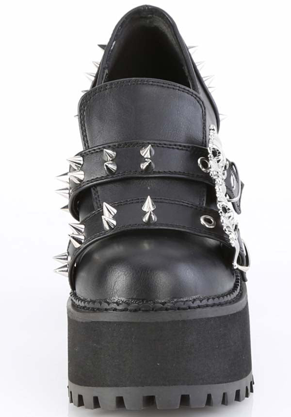Black Demonia Assault-38 Platform Loafer - Preorder Available