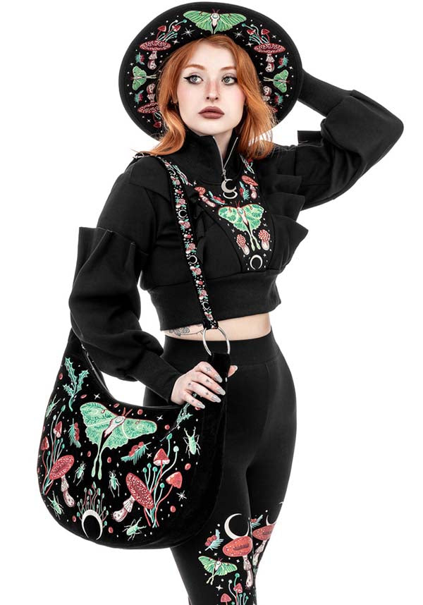 Stylish Restyle Autumnal Equinox Cropped Cotton Sweatshirt for Trendy Folks