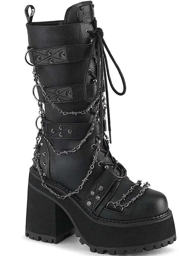 Black Assault-117 Platform Boots | Preorder