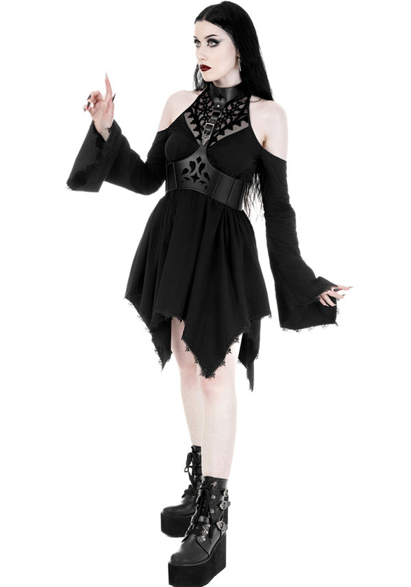 Restyle's Enchanting Gothic Adolere Mini Dress for Dark Romance Lovers